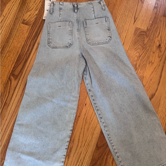 Zara Crop Wide Leg Jeans size 0 - Picture 5 of 6